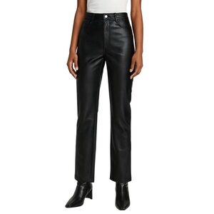 Aritzia Wilfred Size 2 Free The Melina Leg Straight Vegan Leather Pants Black